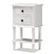 Baxton Studio Audrey Country Cottage Farmhouse White Finished 2-Drawer Nightstand 147-8180 - alternate 1